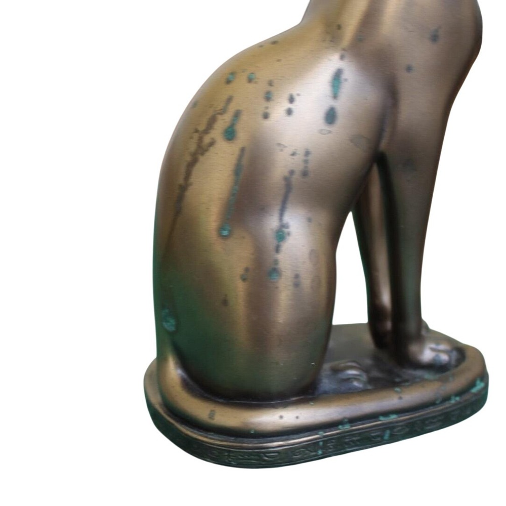 Veronese Egyptian Bastet Cat Goddess Statue Bronze Finish Scarab Amulet 5.5 Inch - Picture 11 of 11